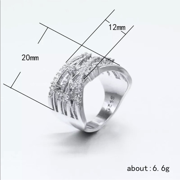 New Infinity 925 Silver White Sapphire Ring 💍 - Picture 6 of 8